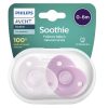 Philips Avent Sucette en Silicone Soothie Rose 0-6 Mois 2 pièces