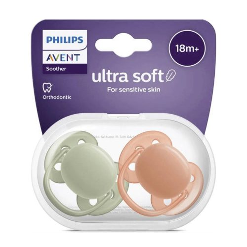 Philips Avent Ultra Soft Lot de 2 Sucettes Ultra Soft 18 mois et plus