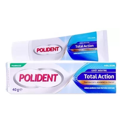 Polident Corega Total Action Crème Adhésive pour Prothèse Dentaire 40g