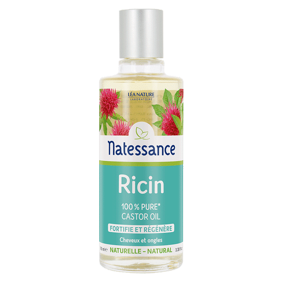 Natessance Huile de Ricin Fortifiante Cheveux Et Ongles 100ml