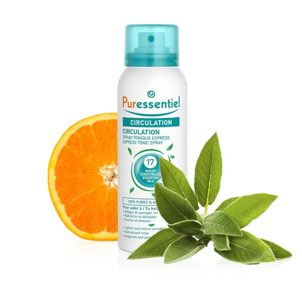 Puressentiel Spray Tonique Express Circulation Pour Alleger et Soulager Les Sensations de Jambes Lourdes 100 ml