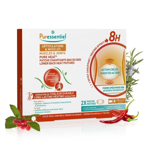 Puressentiel Patchs chauffants bas du dos Pure Heat® Articulations & Muscles 2 patchs