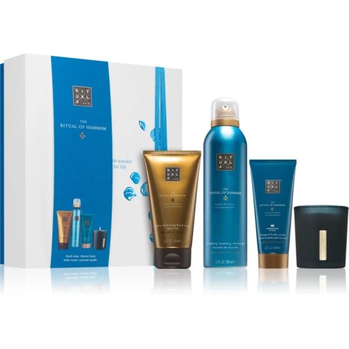 Rituals The Ritual Of Hammam Coffret Femme Bougie 140g+Crème Pour Le Corps 100ml+Mousse De Douche 200ml+Savon Noir 150ml