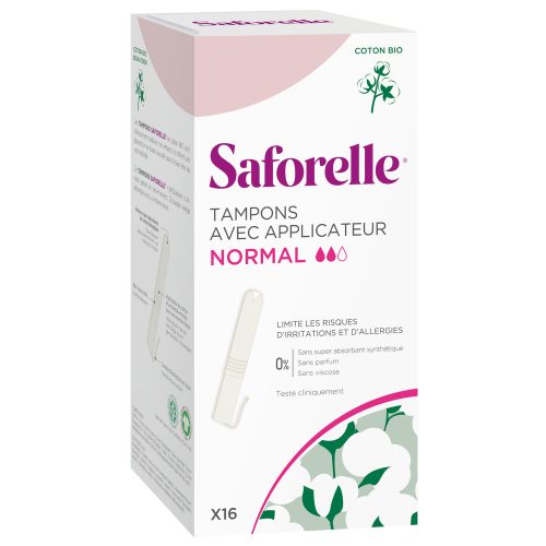 Saforelle 16 Tampons Normal avec Applicateur