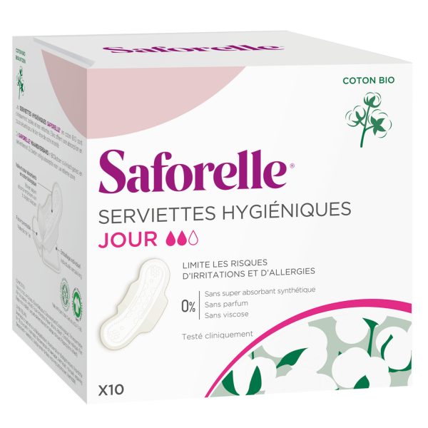 Saforelle Serviettes Hygiéniques Jour 10 Serviettes Hygiéniques
