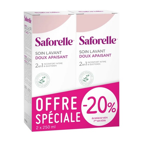 Saforelle Soin Lavant Doux Lot De 2x250ml