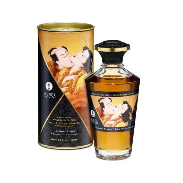 Shunga Huile De Massage À Effet Chaleur Saveur Caramel 100 ml