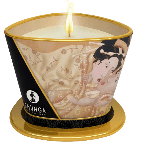 shunga-massage-candle-vanilla-1 Shunga Bougie de Massage Vanille Fétiche 170 ml
