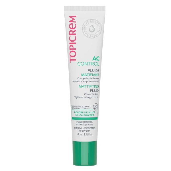 Topicrem Ac Control Fluide Matifiante Peaux Mixtes à Grasses à Tendance Acnéique 40ml
