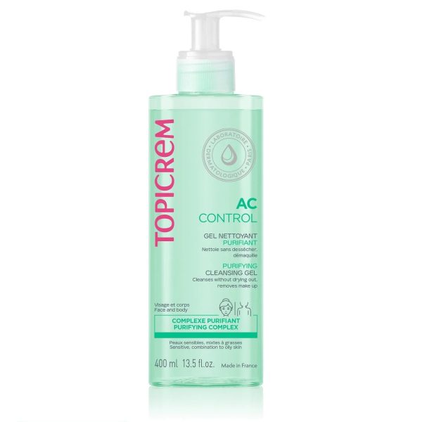 Topicrem Ac Gel Nettoyant Purifiant Peaux Mixtes A Grasses 400ml