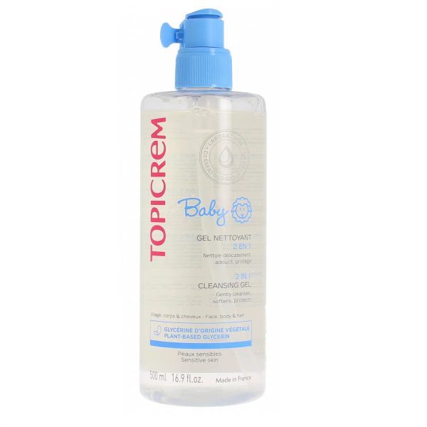 Topicrem Gel Nettoyant 2 en 1 Bébé 500ml
