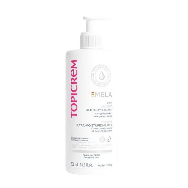 Topicrem Mela Lait Unifiant Ultra-Hydratant Spf15 500ml