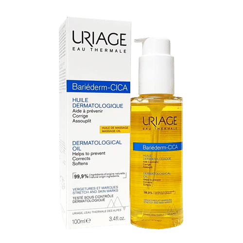 uriage-bariederm-cica-huile-dermatologique-100ml-removebg-preview Uriage Bariederm Cica Huile Dermatologique Vergetures Marques Cicatrices 100ml