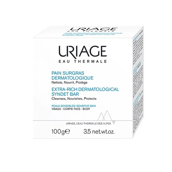 Uriage Savon Surgras Dermatologique Visage et Corps Peaux Sensibles 100g