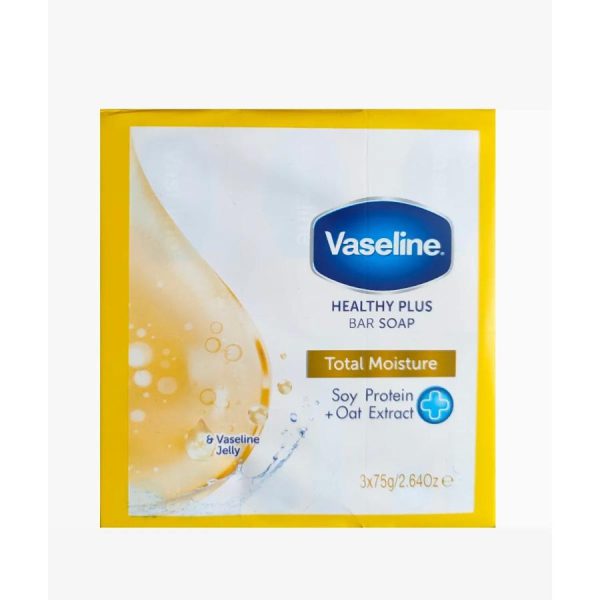 Vaseline Healthy Plus Barre de Savon Total Moisture – Lot de 3 x 75g