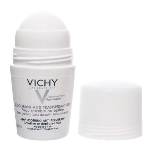 Vichy Déodorant Anti Transpirant 48H Peaux Sensibles ou Epilées Roll On 50ml