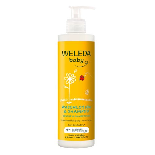 Weleda 2 en 1 Lotion Lavante Corps et Shampoing pour Bébé 400 ml