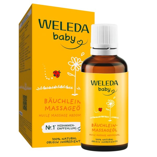 Weleda Baby Huile de Massage pour le Ventre de Bébé 50 ml