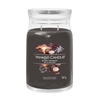 Yankee Candle Black Coconut Bougie Parfumée Signature Senteurs De Noix De Coco 567g