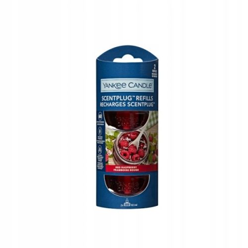 Yankee Candle Red Raspberry Refill Recharge De Diffuseur Électrique Parfum Framboise 2×18.5ml